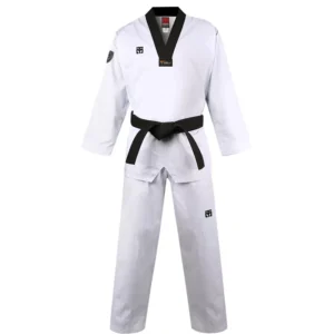 mooto basic taekwondo dobok schwarzes revers